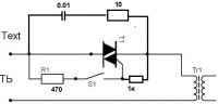 Схема подключения симистора к трансформатору